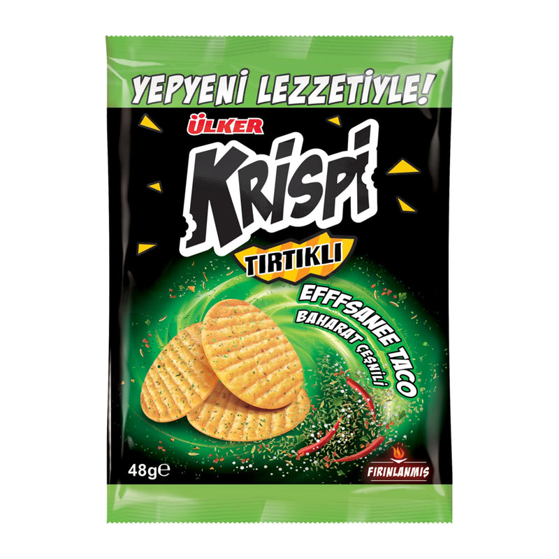 Ülker Krispi Taco Spice Crackers (Baharat Çeşnili Tırtıklı Kraker) 48g