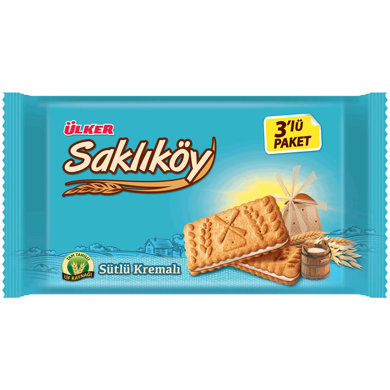 Saklıköy Milk Cream Biscuit (Sütlü Kremalı Bisküvi) 3ad/pcs