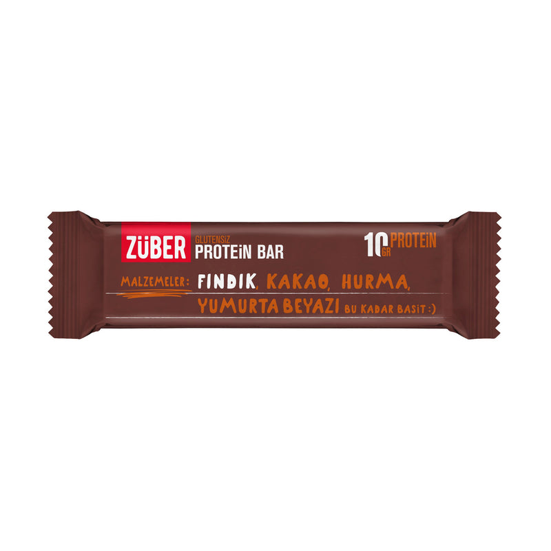 Züber Gluten-Free Hazelnut Protein Bar (Glutensiz Protein Barı Fındıklı) 35g
