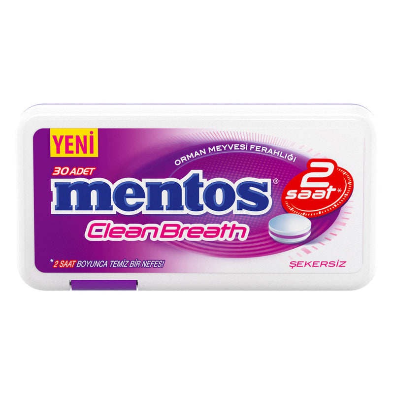 Mentos Forest Fruit Candy (2 Saat Clean Breath Orman Meyvesi Ferahlığı) 21g