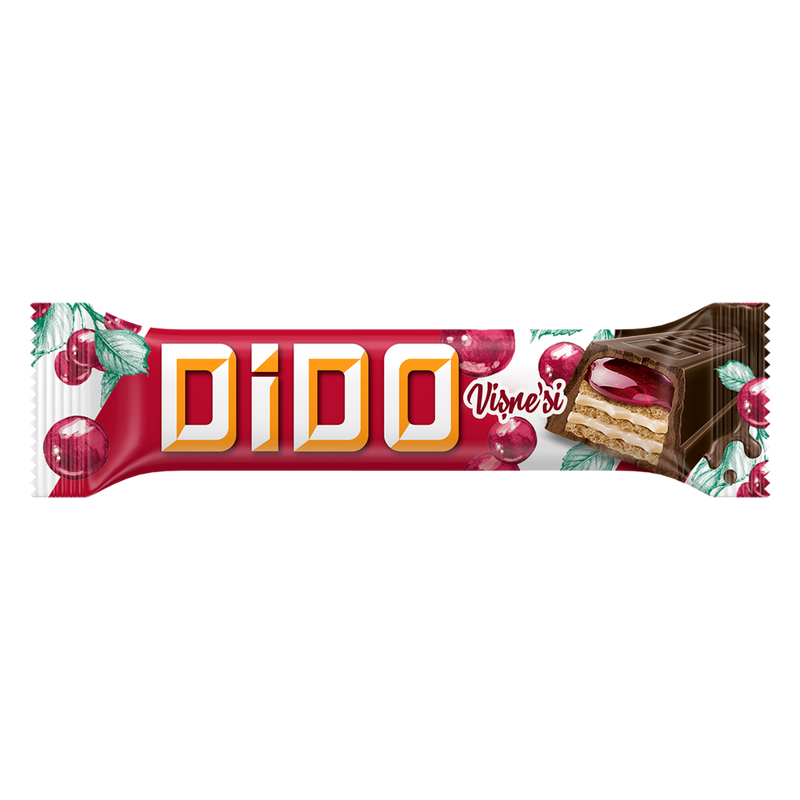 Ülker Dido Sour Cherry Chocolate Wafer (Vişneli Soslu Çikolatalı Gofret) 37g
