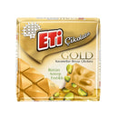 Eti Gold Caramelized White Chocolate with Whole Pistachios (Antep Fıstıklı Karamelize Beyaz Çikolata) 60g