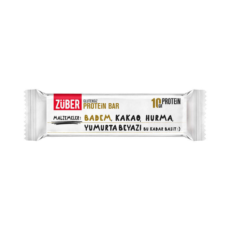 Züber Gluten-Free Almond Protein Bar (Glutensiz Protein Barı Bademli) 35g