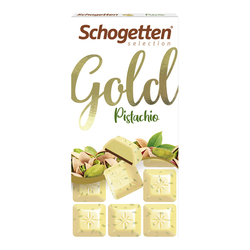 Schogetten Gold White Chocolate with Pistachio (Antep Fıstıklı Beyaz Çikolata) 100g