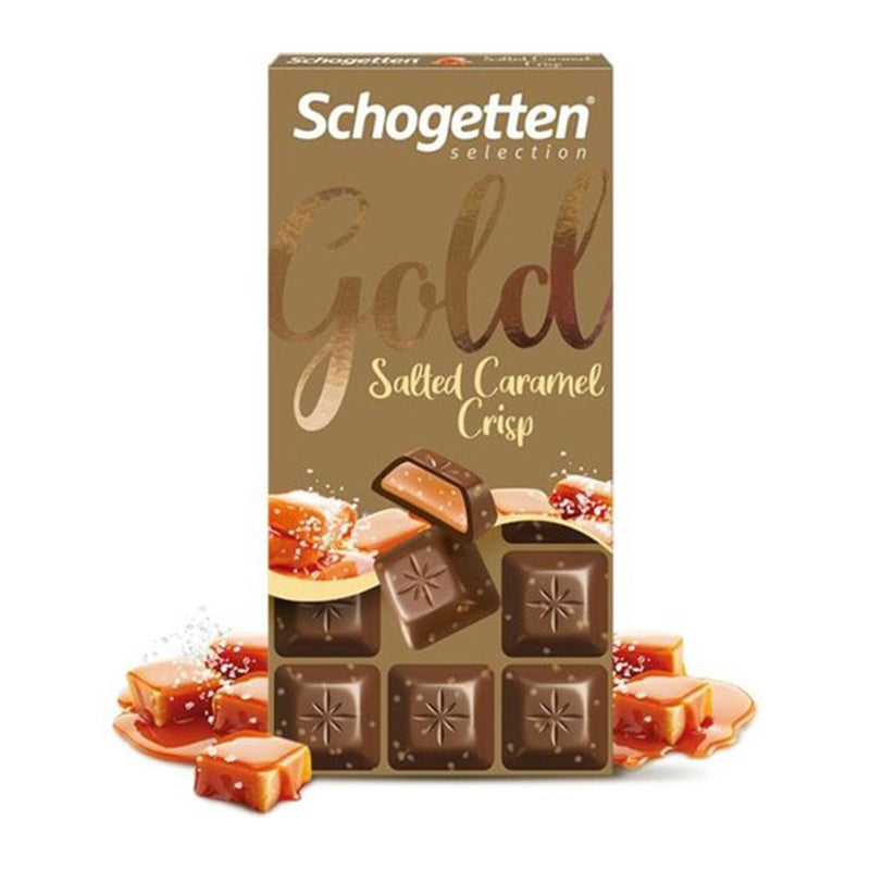 Schogetten Selection Gold Salted Caramel Milk Chocolate(Tuzlu Karamel Dolgulu Sütlü Çikolata) 100g