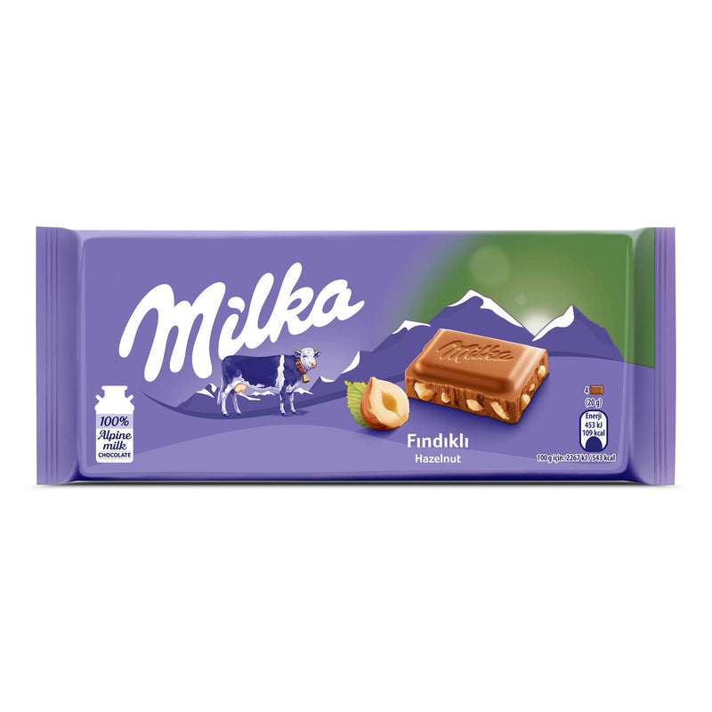 Milka Hazelnut Chocolate (Fındıklı Çikolata) 80g
