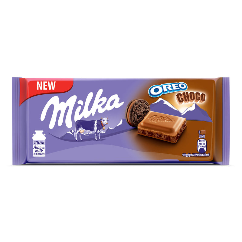 Milka Oreo Choco Milk Chocolate Biscuit (Sütlü Çikolata Kaplı Bisküvi Parçaları) 100g