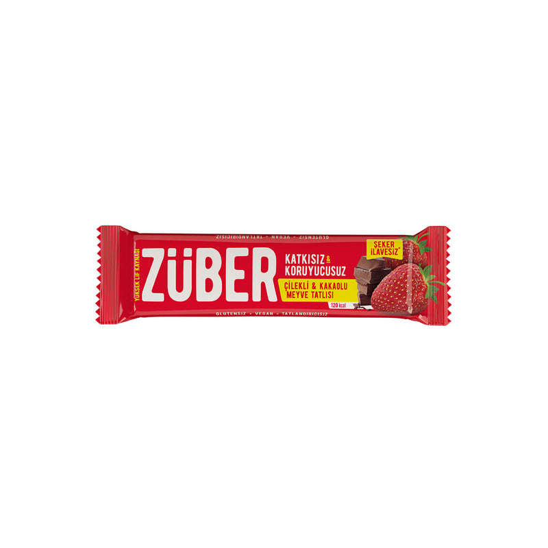 Züber Chocolate & Strawberry Fruit Bar (Çilekli Çikolatalı Meyve Bar) 40g