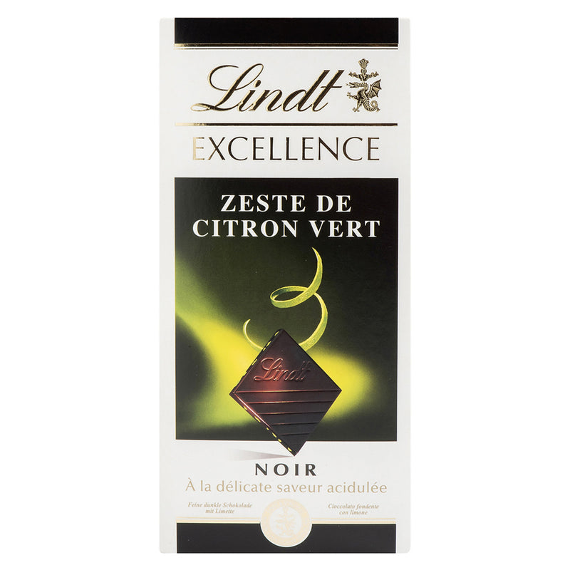 Lindt Excellence Dark Chocolate with Lime Zest (Misket Limon) 100g