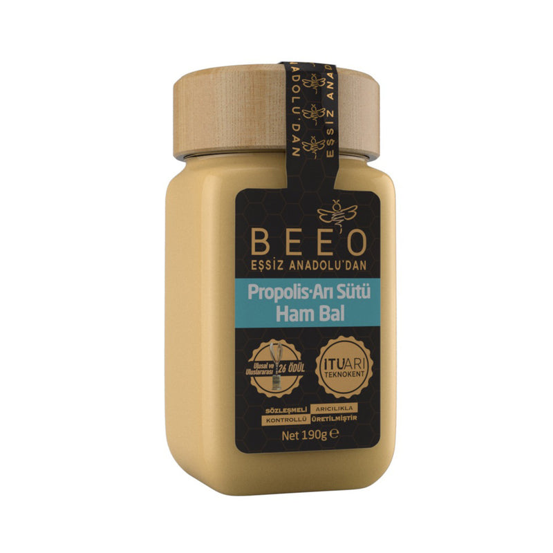 Beeo Propolis Royal Jelly Raw Honey Mix (Arı Sütü Ham Bal Karışımı) 190g