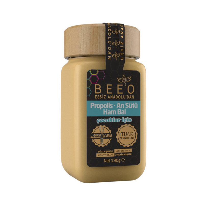 Beeo Propolis Raw Honey Royal Jelly Mix (Arı Sütü Ham Bal Karışımı Çocuk) 190g