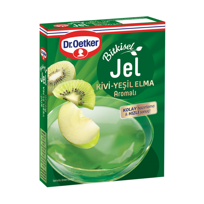 Dr.Oetker Herbal Gel Green Apple - Kiwi (Jel Bitkisel Yeşil Elma - Kivi Aromalı) 100g