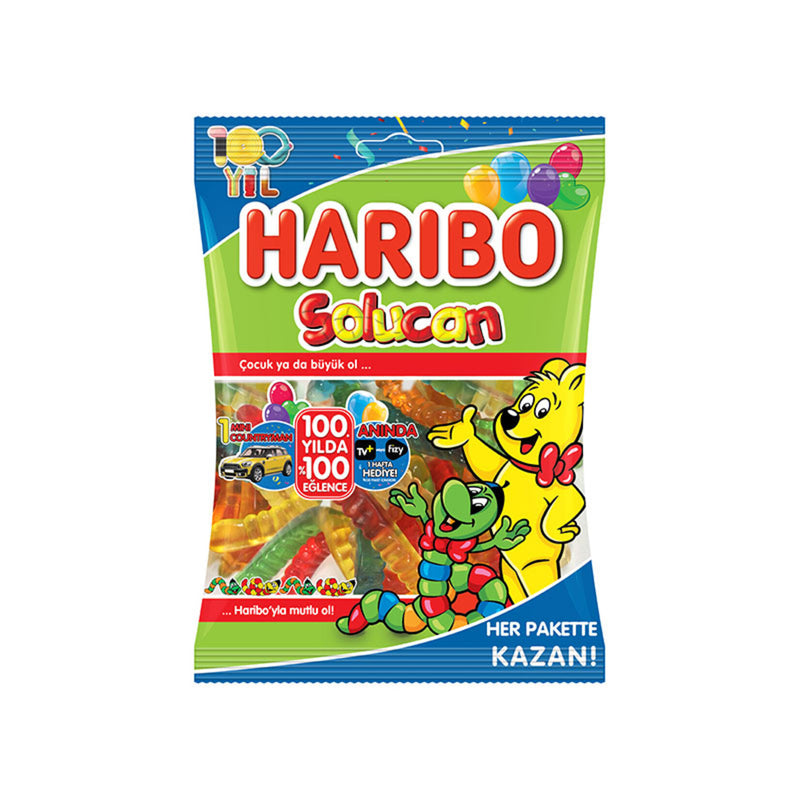 Haribo Worm Gummy Candy (Solucan) 80g
