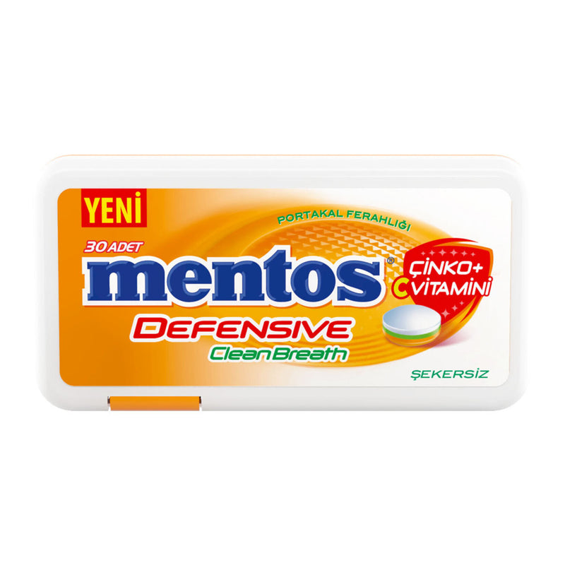 Mentos Defensive Orange Candy (Clean Breath Portakal Ferahlığı Tablet Şeker) 21g