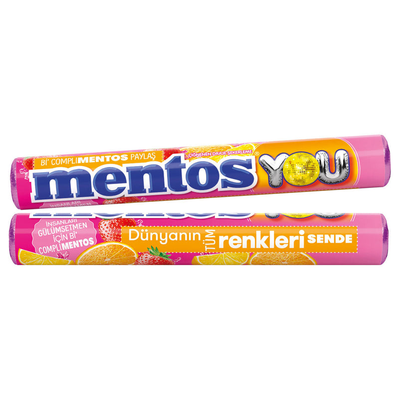 Mentos Fruit Chews (Meyveli Şeker Çiğnenen Drajeli) 37,5g