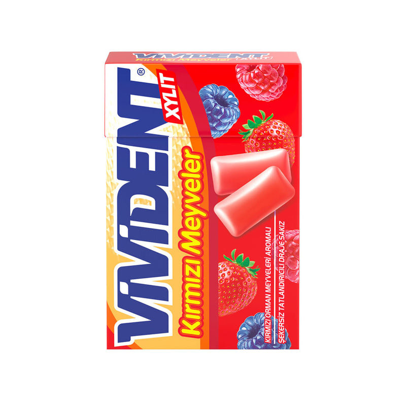 Vivident Mixed Berry Chewing Gum (Kırmızı Meyveler Sakız Orman Meyveleri Aromalı) 22g