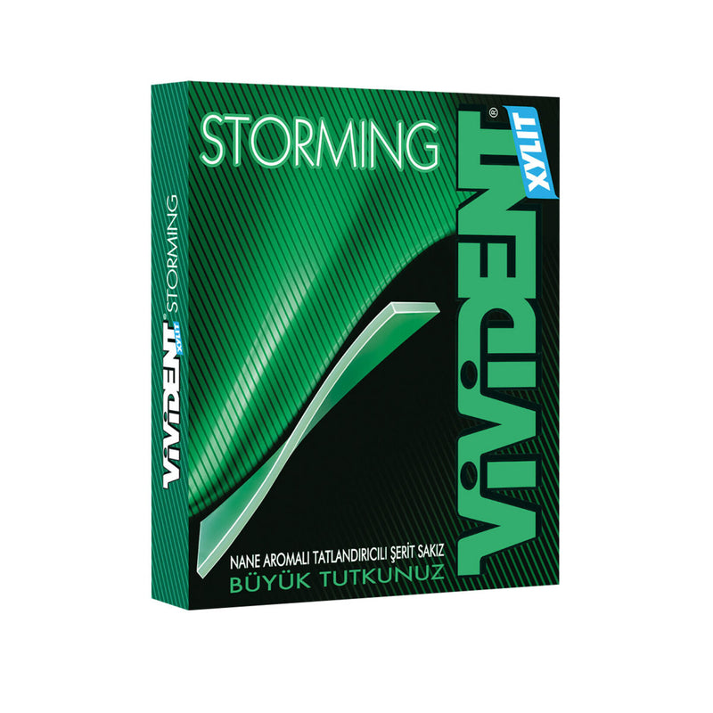 Vivident Storming Mint Chewing Gum (Sakız Nane Aromalı) 33g