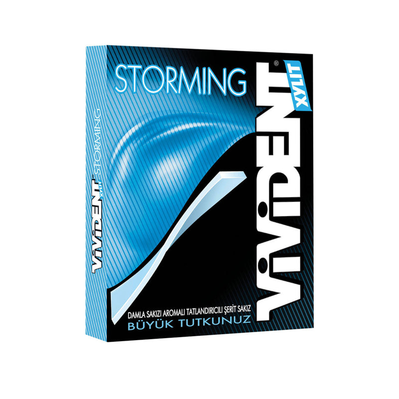 Vivident Storming Mastic Resin Chewing Gum (Sakız Damla Sakızı Aromalı) 33g