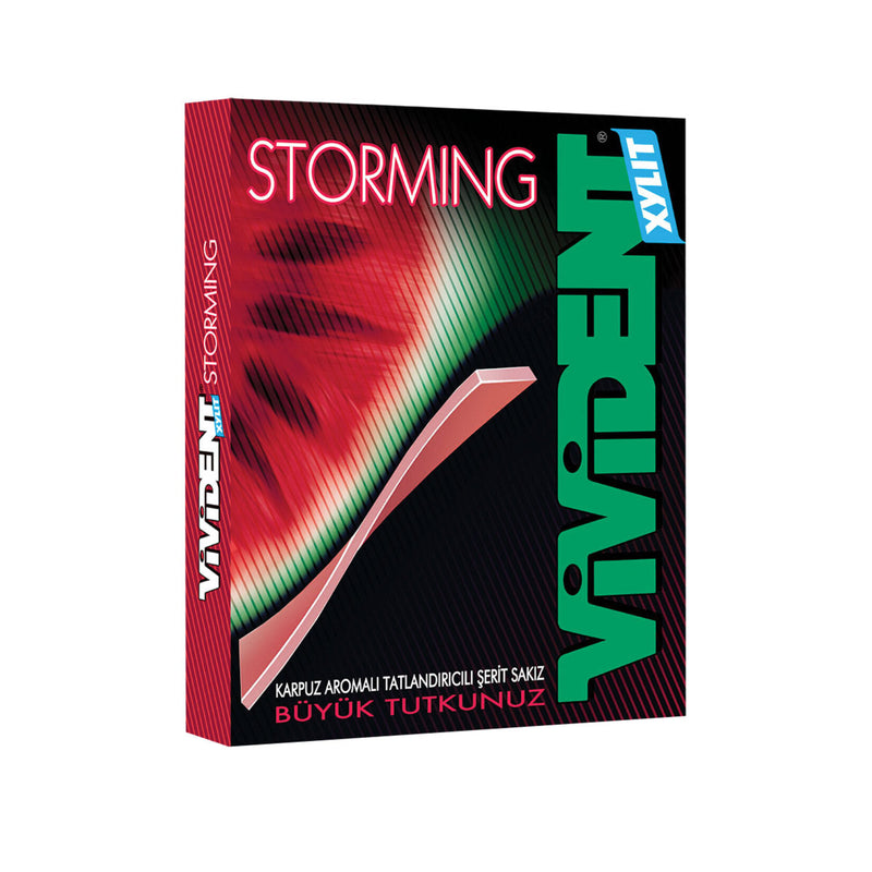 Vivident Storming Watermelon Chewing Gum (Sakız Karpuz Aromalı) 33g