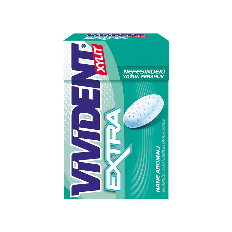 Vivident Extra Chewing Gum Mint (Sakız Mentol&Nane Aromalı Kutu) 21g