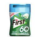 First 60 Minutes Sugar-Free Mint Gum (60 Dakika Şişe Yeşil Nane Aromalı Şekersiz Sakız) 64g