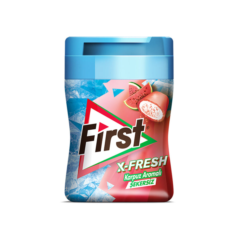 First X-Fresh Sugar-Free Watermelon Gum (Şişe Karpuz Aromalı Şekersiz Sakız) 64g