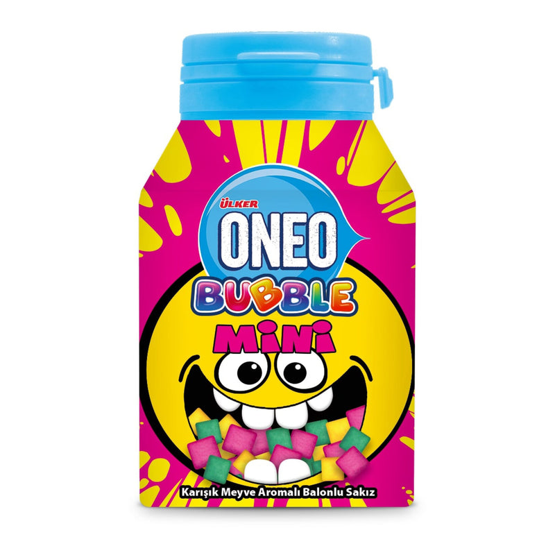 Oneo Bubble Mix Mini Fruit Gum (Mini Karışık Meyve Aromalı Sakız) 60g