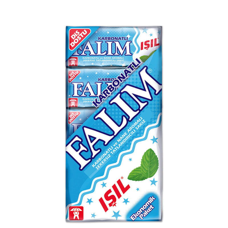 Falım Işıl Sugar-Free Mint Gum with Carbonate (5'li Naneli Şekersiz Sakız) 35g