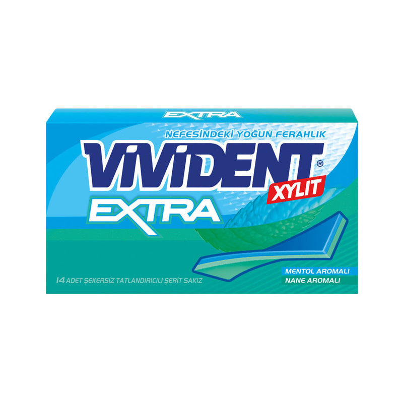 Vivident Extra Chewing Gum Menthol & Mint (Sakız Mentol&Nane Aromalı) 26g
