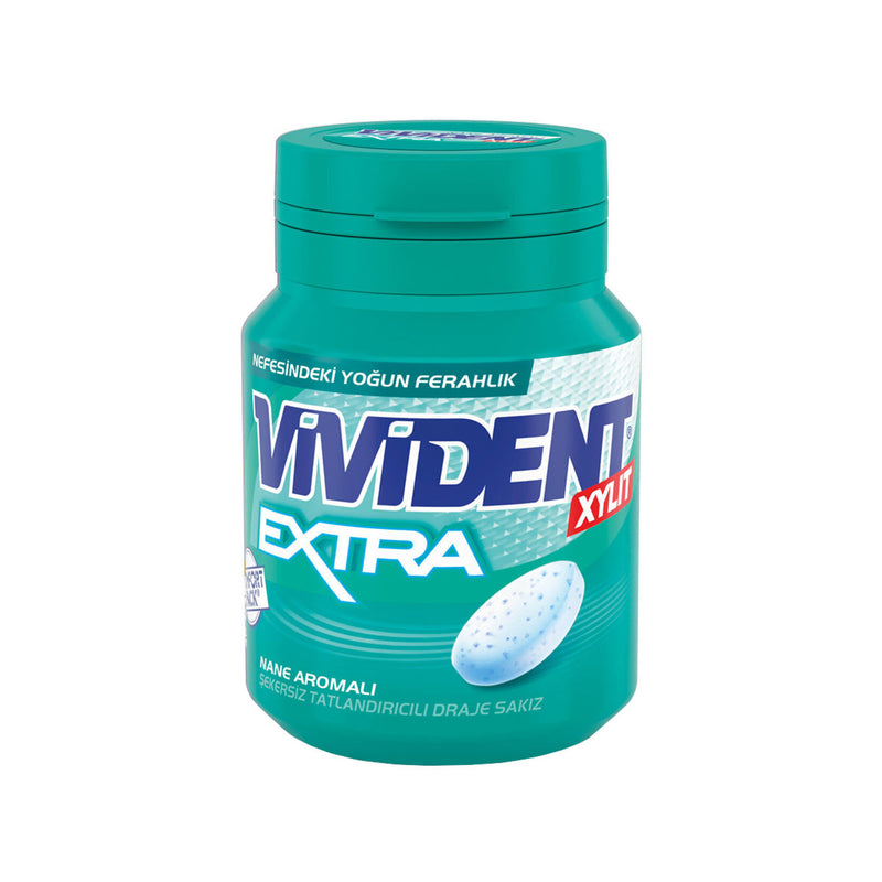 Vivident Extra Chewing Gum Mint (Sakız Mentol&Nane Aromalı Şişe) 66g