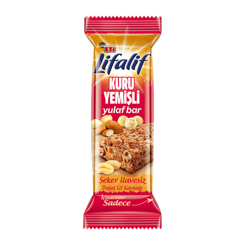 Eti Lifalif Dried Fruit and Nuts Oat Bar (Kuruyemişli Yulaf Bar) 35g