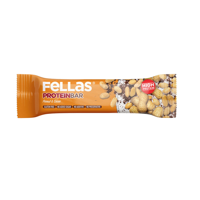 Fellas Protein Bar with Peanut and Cocoa (Yer Fıstıklı Ve Kakaolu Protein Bar) 45g
