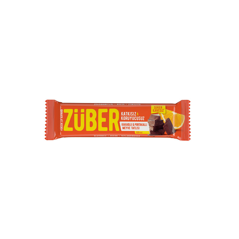 Züber Chocolate & Orange Fruit Bar (Kakaolu Ve Portakallı Meyve Barı) 40g