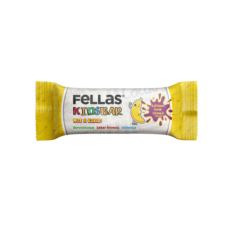 Fellas Kids Bar with Banana and Cocoa (Muzlu Ve Kakaolu Meyve Barı) 28g