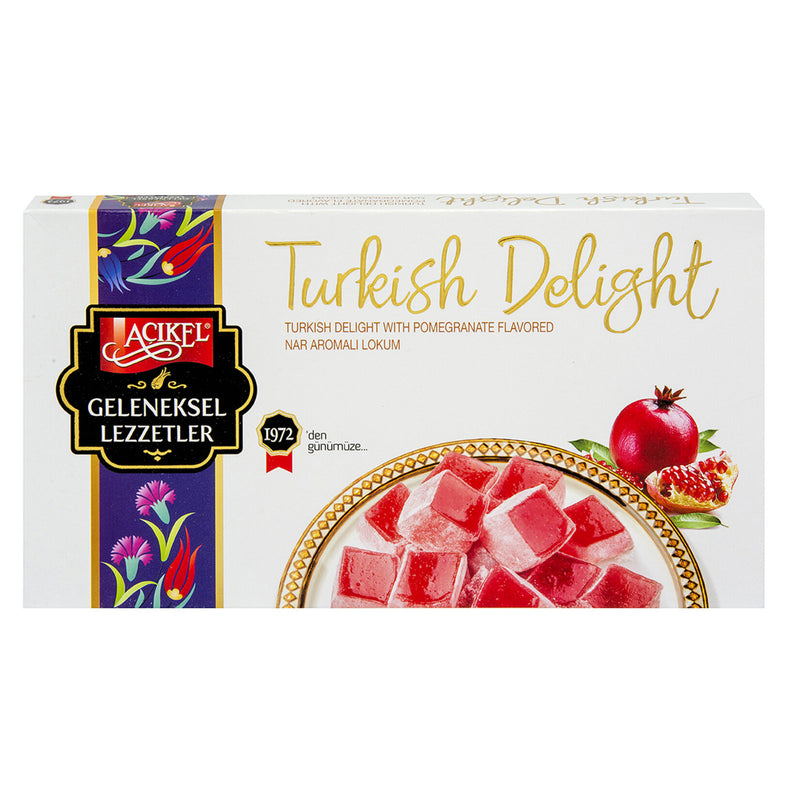 Açıkel Turkish Delight with Pomegranate Flavor (Nar Aromalı Lokum) 275g