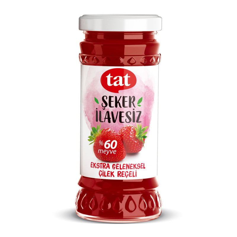 Tat Strawberry Jam, No Added Sugar (Şeker İlavesiz Çilek Reçeli) 270g