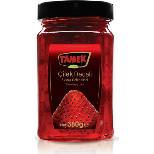 Tamek Extra Traditional Strawberry Jam (Çilek Reçeli Ekstra Geleneksel) 380g