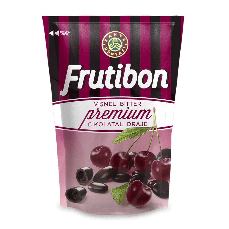 Frutibon Dark Chocolate-Covered Sour Cherries (Çikolata Draje Vişneli) 150g