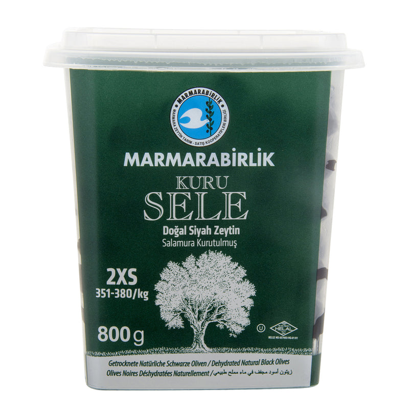 Marmarabirlik Whole Black Olives 2XS (Kuru Sele Zeytin) 800g