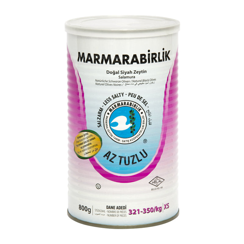 Marmarabirlik Reduced-Salt Black Olives XS (Hususi Az Tuzlu Zeytin) 800g