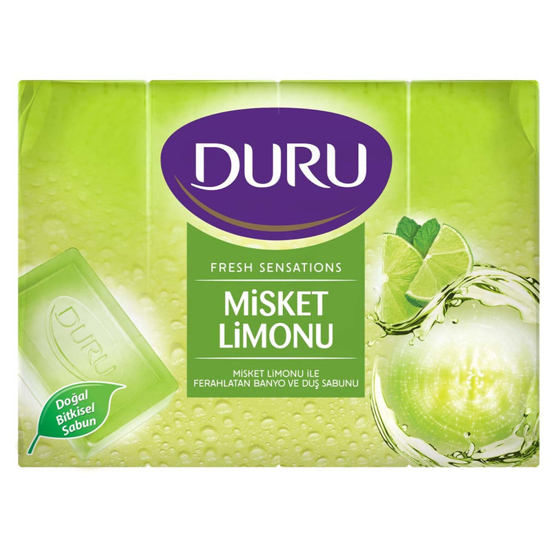 Duru Shower and Bath Soap Lime (Duş Ve Banyo Sabunu Misket Limonu) 4x150g