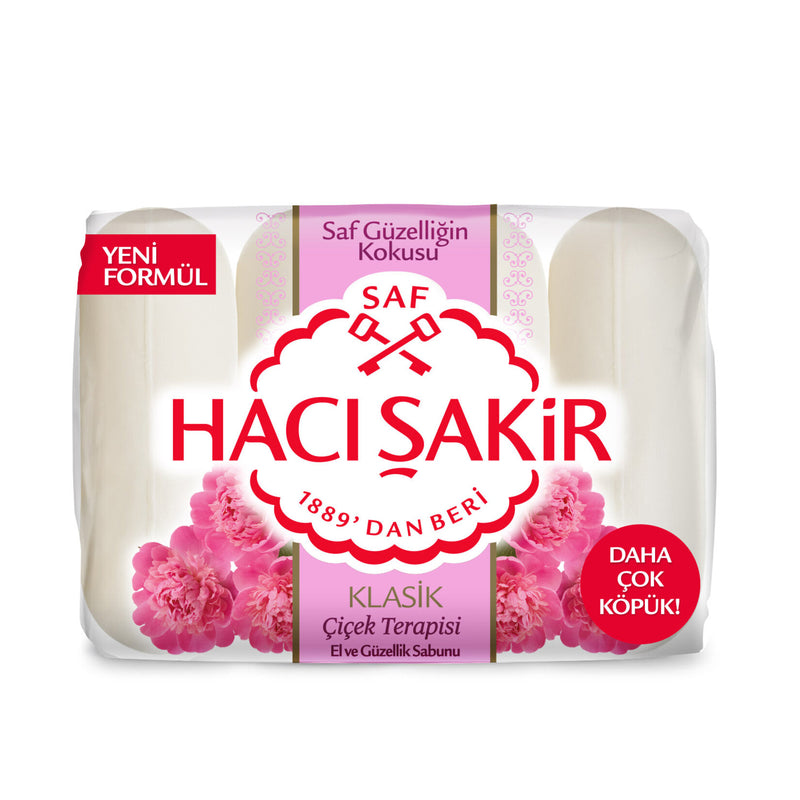 Hacı Şakir Classic Flower Therapy Soap (Güzellik Sabunu Klasik Çiçek Terapisi) 4x70g