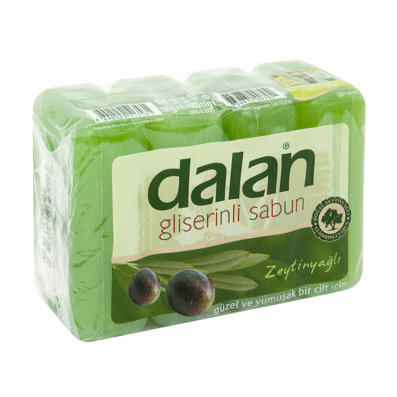 Dalan Glycerin Olive Oil Bath Soap (Gliserinli Banyo Sabunu) 4X150g