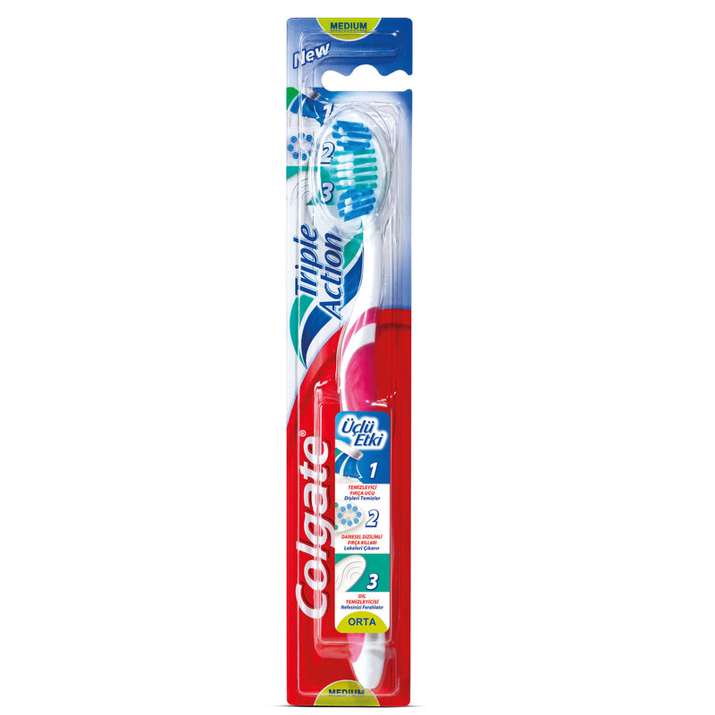 Colgate Trio Impact Medium Toothbrush (Üçlü Etki Orta Diş Fırçası)