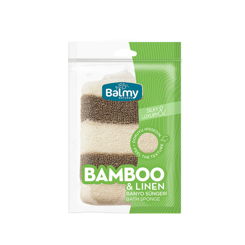 Balmy Bamboo & Linen Bath Sponge (Bambu-Keten Masaj Süngeri)