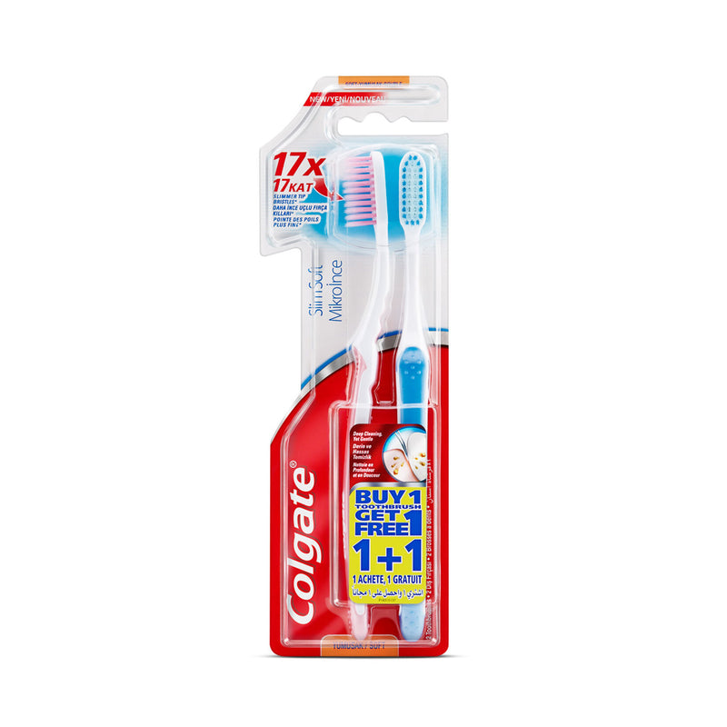 Colgate Micro Thin Soft Toothbrush 2-Pack (Mikro İnce Hassas Temizlik Yumuşak Diş Fırçası 1+1)