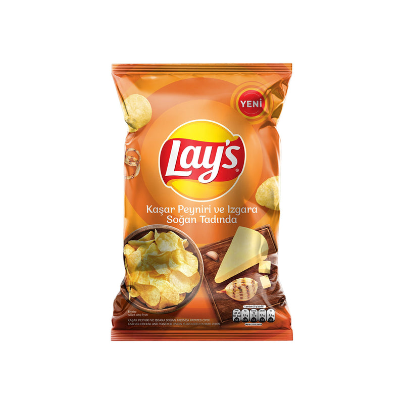 Lay's Cheese & Barbecue Onion Chips (Kaşar Peyniri Izgara Soğan Tadında) 107g