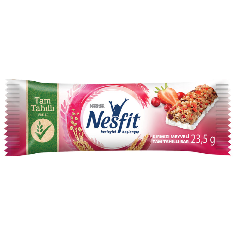 Nestle Nesfit Red Fruit Granola Bar (Kırmızı Meyveli Tam Tahıllı Bar) 23.5g
