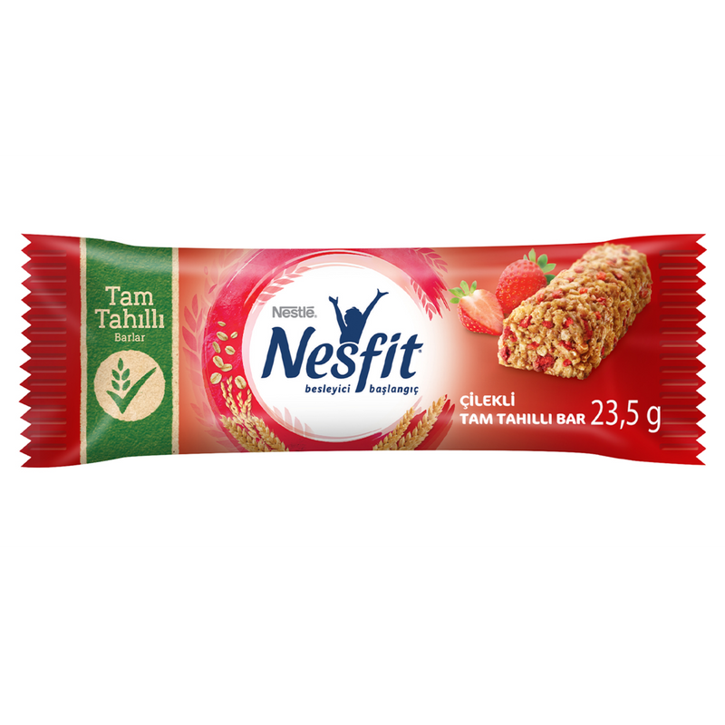 Nestle Nesfit Strawberry Whole Grain Granola Bar (Çilekli Bar) 23,5g