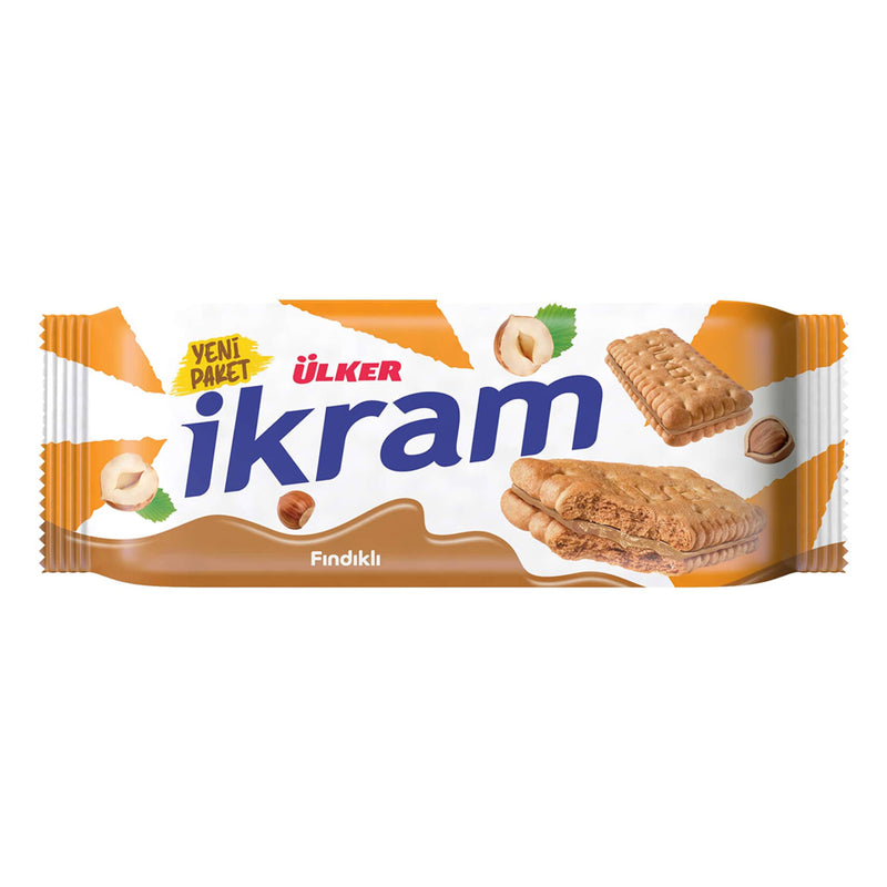 İkram Hazelnut Biscuit with Cream (Kremalı Bisküvi Fındıklı) 84g